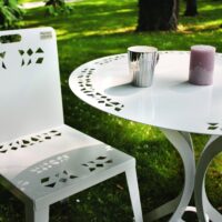 Table Bistrot Métal 800
