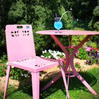 Table Bistrot Métal 800