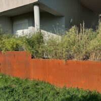 Bac à fleurs en acier Corten