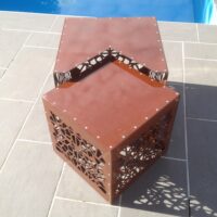 Tables basses gigognes en acier corten